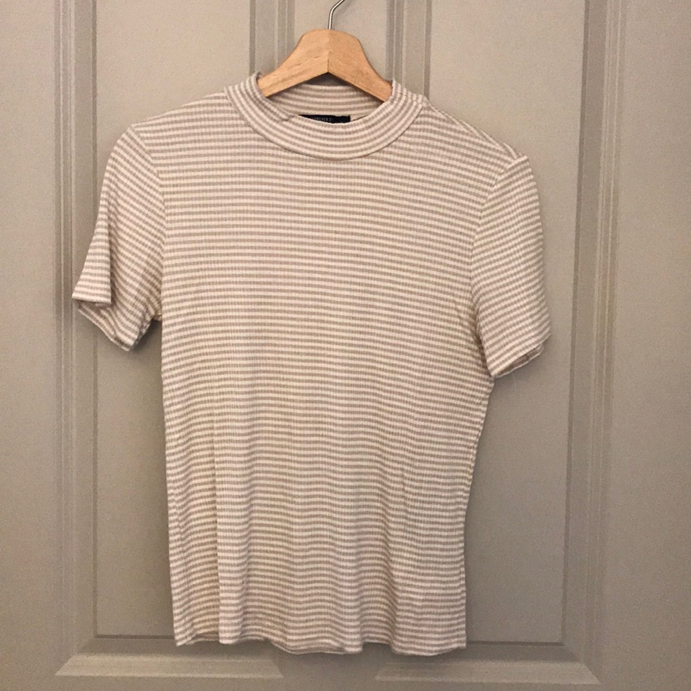 Forever 21 Striped low turtle neck